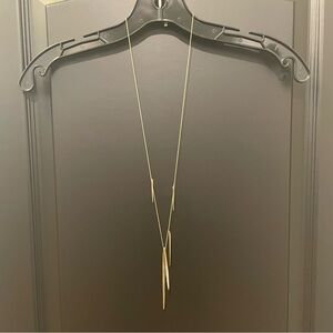 Alexis Bittar Miss Havisham Crystal Encrusted Spear Necklace - Goldtone
